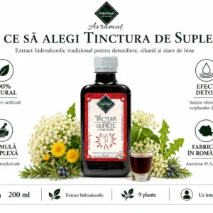 Tinctură de Suplețe și Stare de Bine 200 ml- SolisPlant Avrămuț
