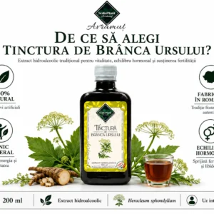 Tinctură de Brânca Ursului 200ml – SolisPlant Avrămuț